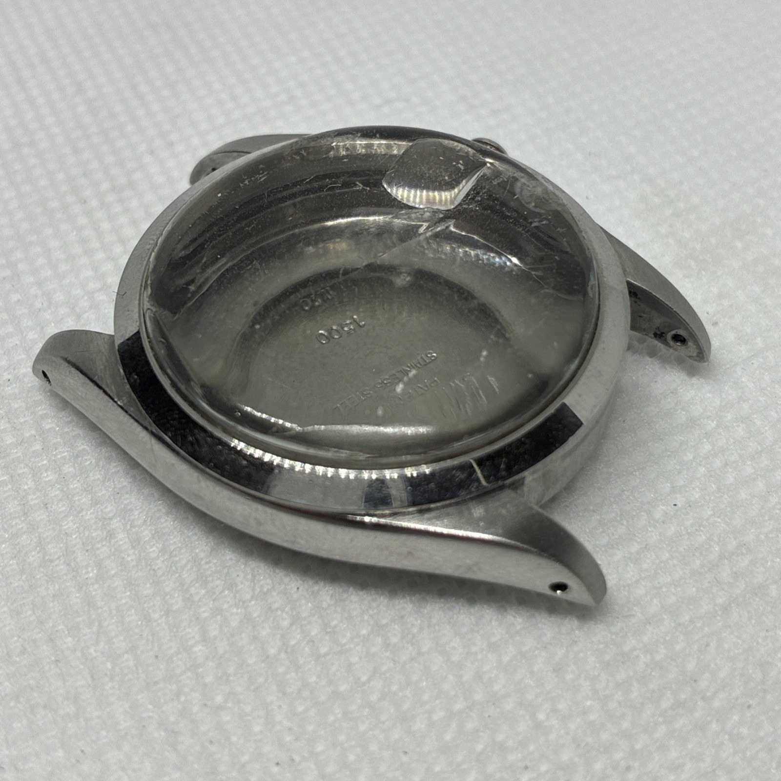 Vintage Rolex 1500 Stainless Steel Case Smooth Bezel Engrav